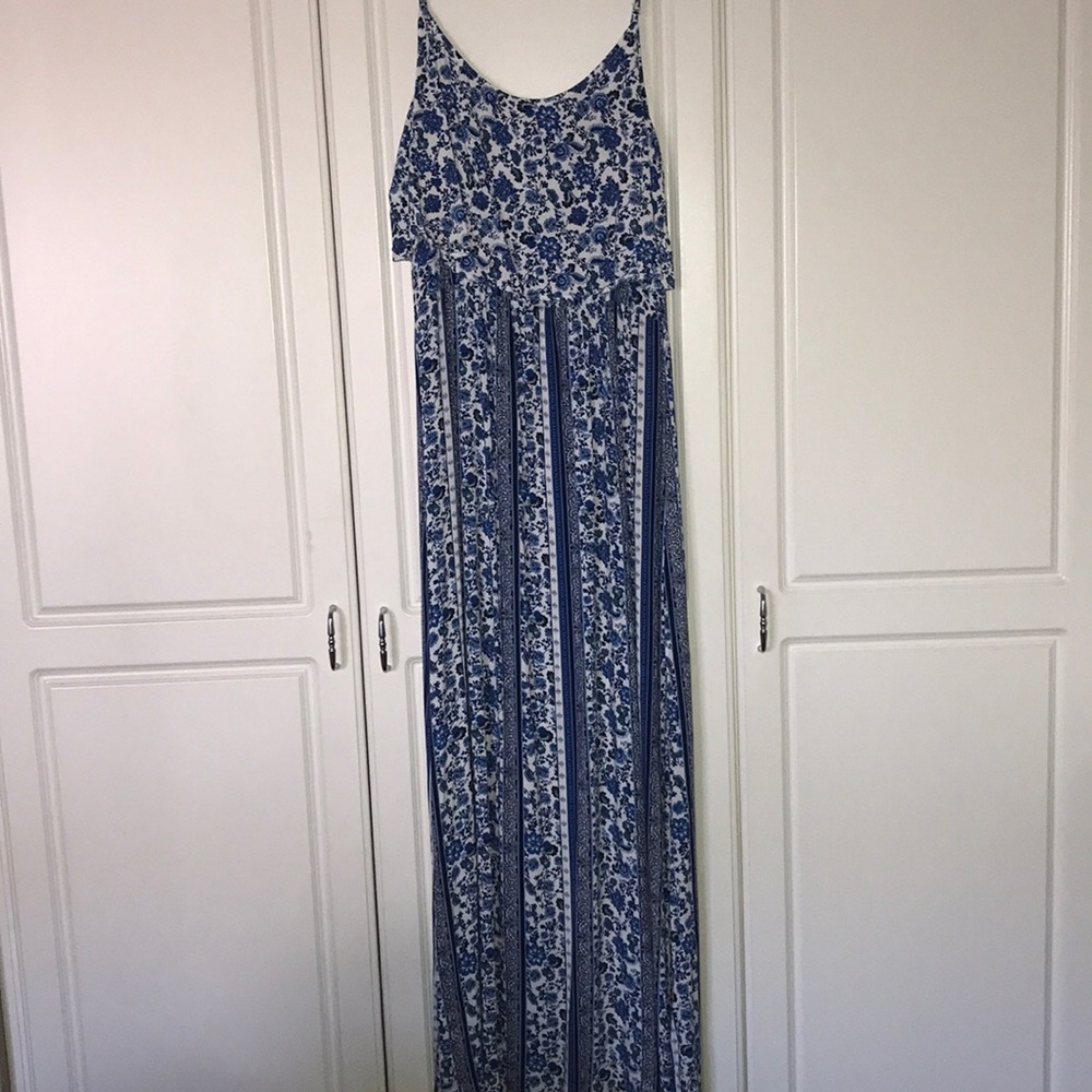 H&M Blue Floral Maxi Dress